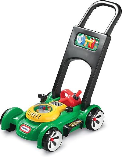 Little Tikes Gas 'n Go Mower Realistic Toy Had Throttle Beads Petrol Can