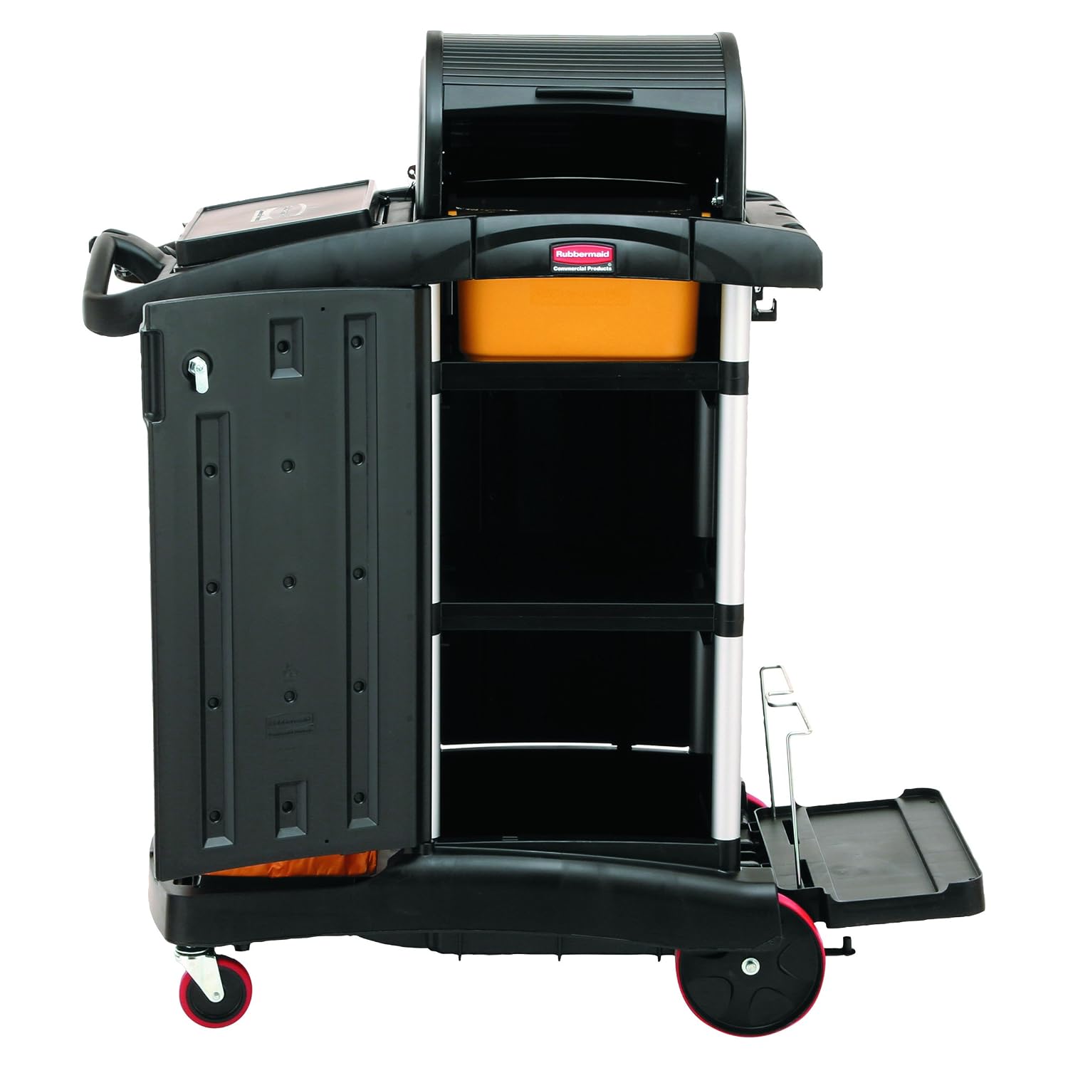 Rubbermaid Commercial Housekeeping Cart - Black, Regular - Image 4