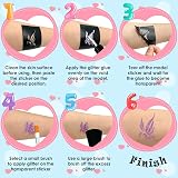 Lubibi Glitter Tattoo Kit Kids Mermaid Temporary Tattoos 12 Colors Glitter view 3