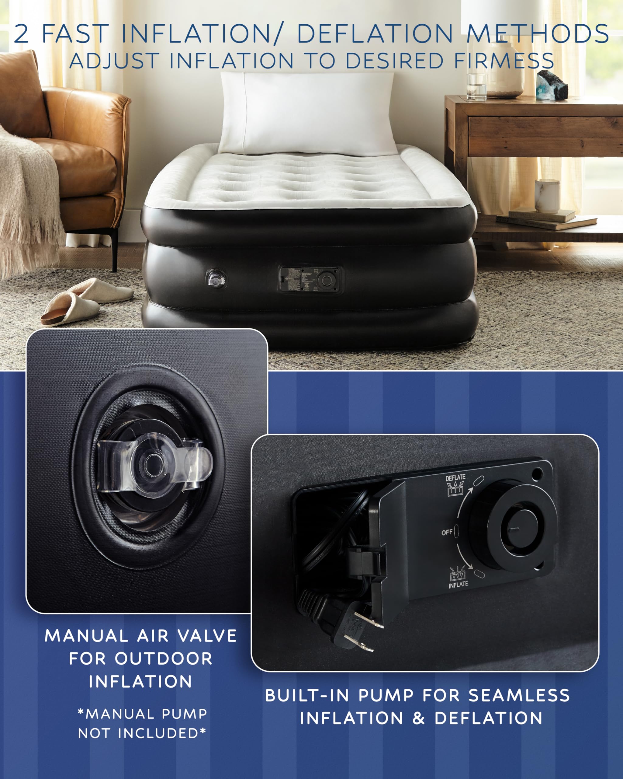 OlarHike Inflatable Twin Air Mattress with Built in Pump,18