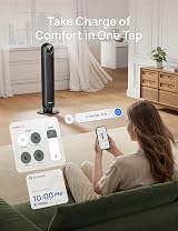 DREO 20dB Smart Silent Tower Fan with Remote 28ft/s 90° Oscillating 8 Speeds view 7