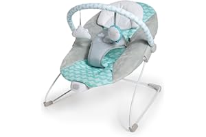 Ingenuity Ity Bouncity Bounce Vibrating Deluxe Baby Bouncer Seat, 0-6 Months Up to 20 lbs (Goji)