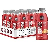 Isopure Zero Carb 32g Clear Protein Ready-to-Drink, Whey Protein Isolate, Alpine Punch, 12 Pack (Packaging May Vary)