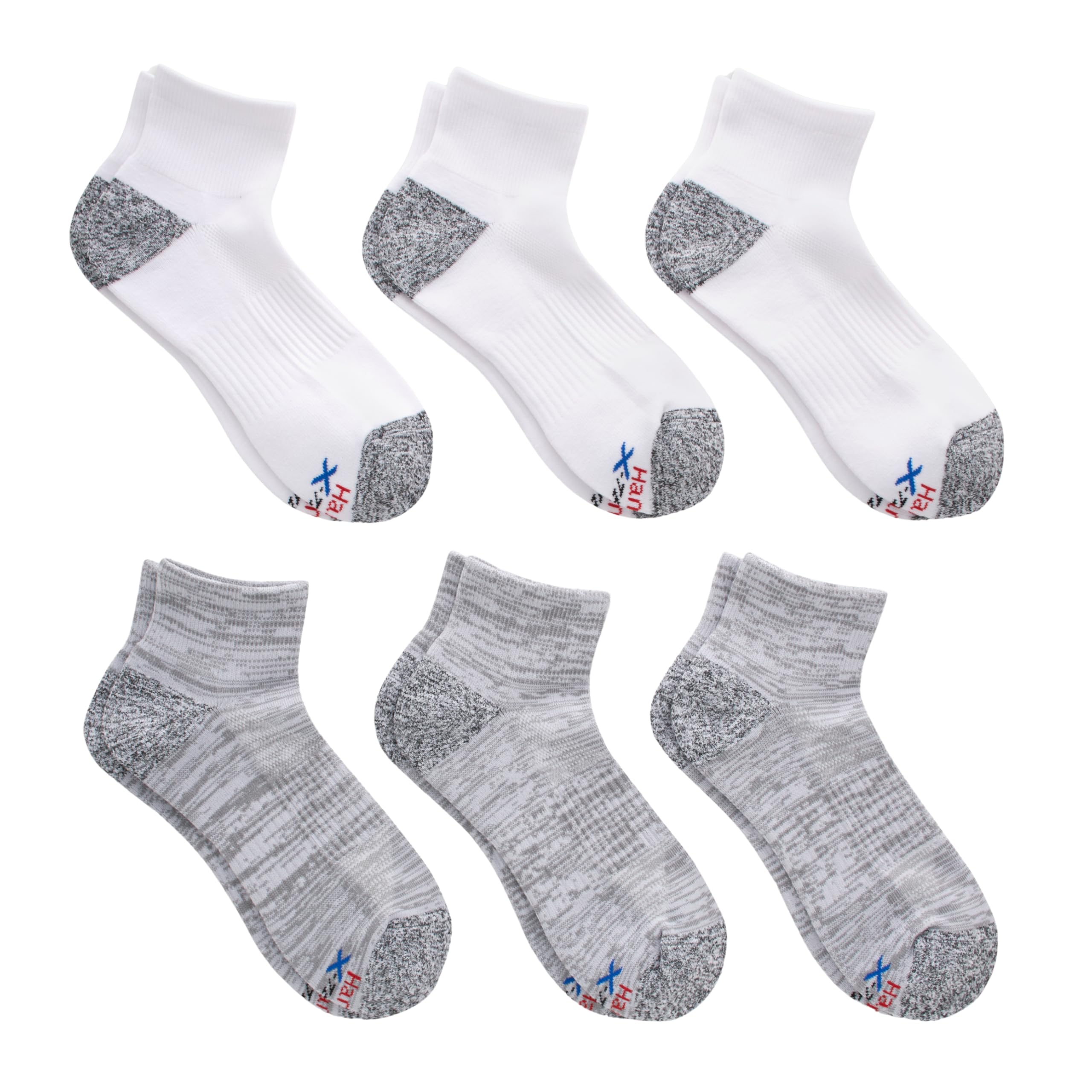 Photo 1 of Hanes Men's Moves Performance Socks, Moisture-Wicking Ankle & Low-Cut Socks, Breathable Mesh Panels, 6-Pack