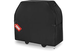 EVLIQUIL 58 Inch Grill Cover for Outdoor Grill,Heavy Duty Waterproof UV & Fade Resistant BBQ Gas Grill Covers with Hook-and-Loop Straps & Adjustable Hem Drawstring Outside.