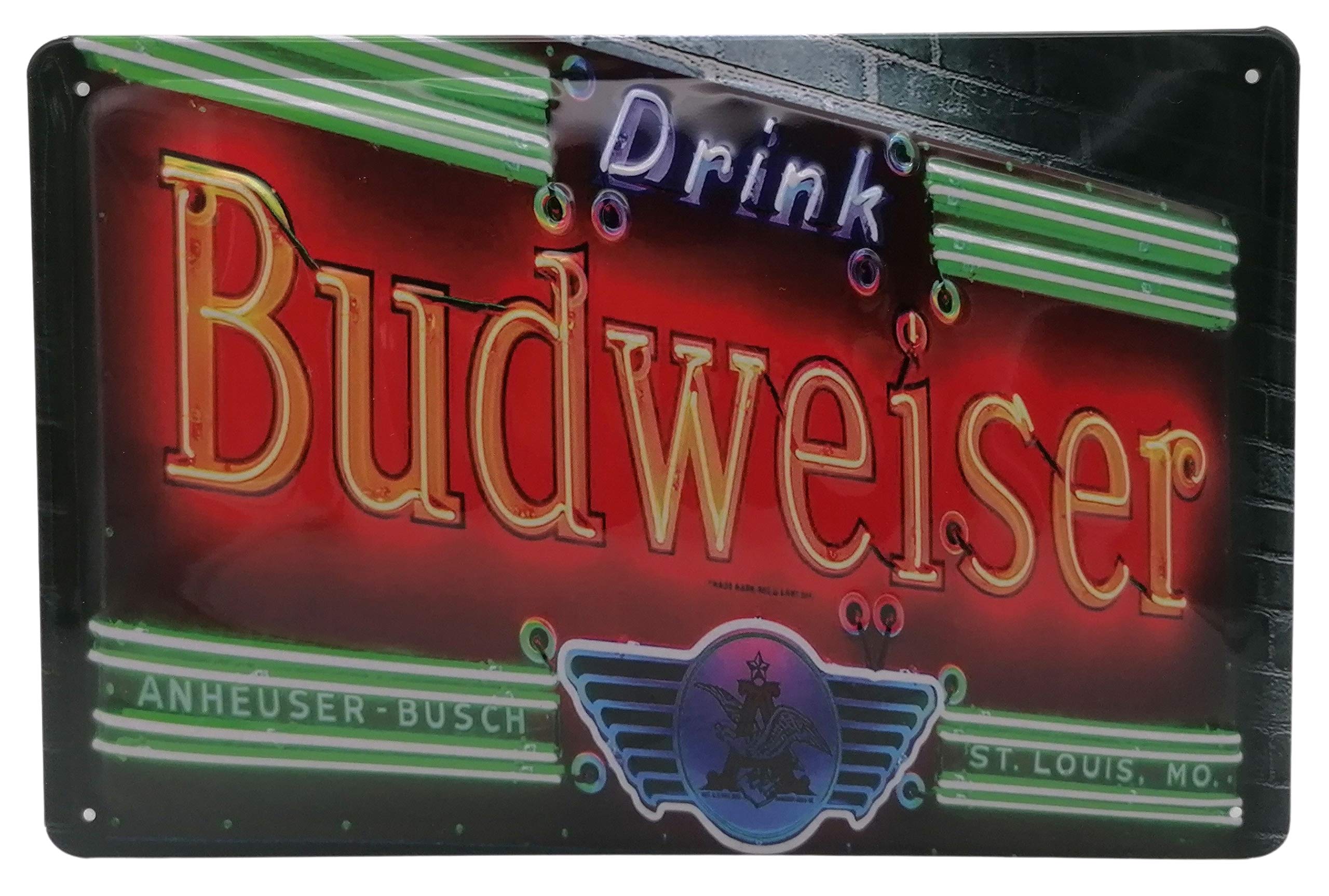 Budweiser Retro Vintage Advertising Tin Sign, Embossed Advertising Sign, 30 x 20 cm โ image 1