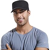 Unisex Fitted Military Hat Men's Cotton Blank Flat Top Full Closed Caps Cadet Army Style Cap Dad Hat
