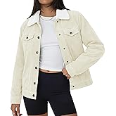 YUCOLEN Corduroy Jacket for Women Sherpa Fleece Lined Jacket Button Down Shacket Warm Winter Western Coat 2026 Trendy