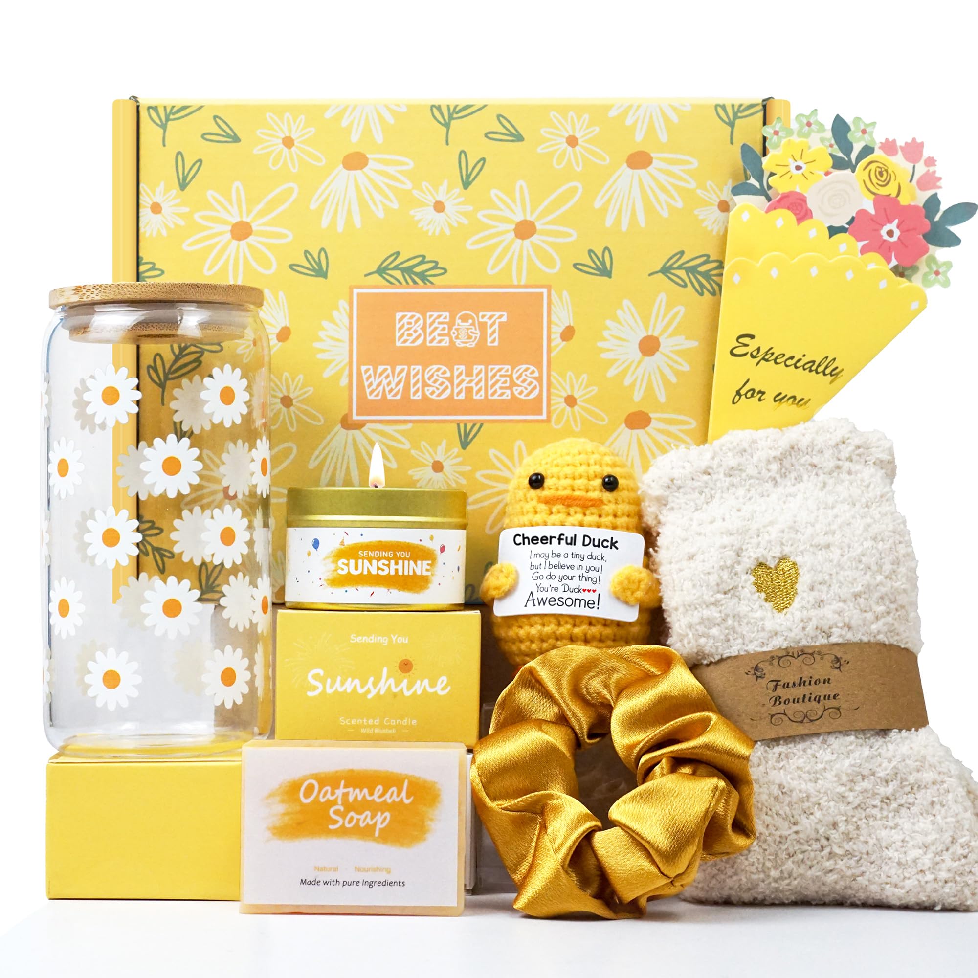 Photo 1 of Gift Baskets for Women, Unique Birthday Gifts for Women, Best Friend Birthday Gift, Inspirational Gift Set Box, Christmas Gifts for Woman Her Teen Girl Sister Friendship- Brighten up Her Day!