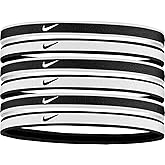 Nike Swoosh Sport Headbands 6 Pack (One Size Fits Most, Black/White) - Unisex