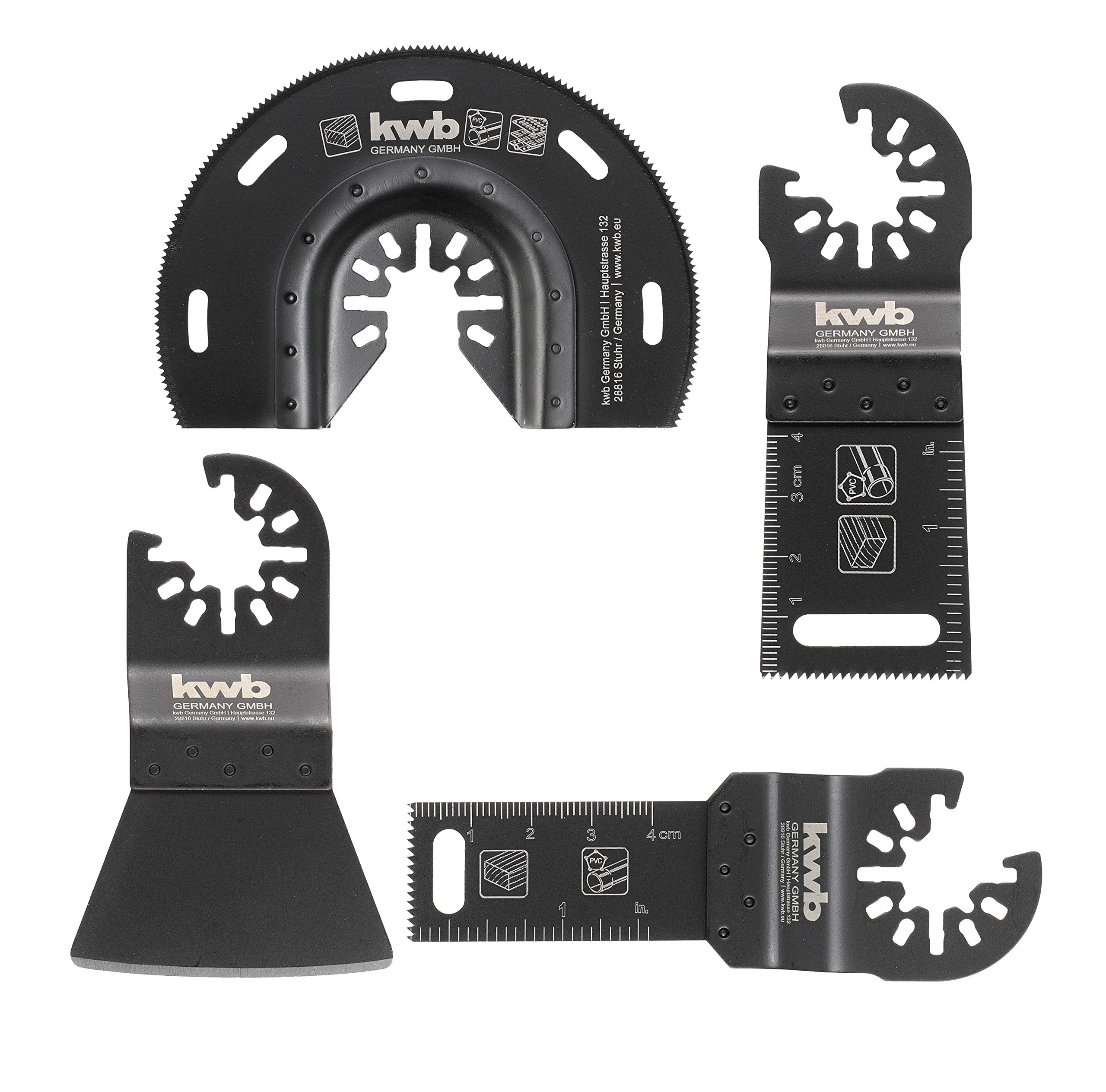 Original Einhell 4-Piece Floor and Installation Set for Multitools (Multifunctional Tool Accessories, 1x BIM Segment Saw Blade, 2X HCS Plunge Saw Blade, 1x Scraper, Starlock System)