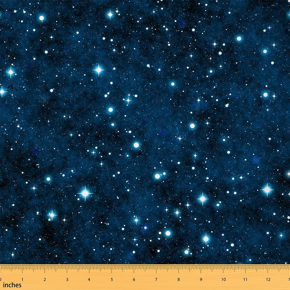 Photo 1 of Galaxy Upholstery Fabric by The Yard, Outer Space Starry Sky Indoor Outdoor Fabric by The Yard, Universe Sparkle Stars Decorative for Upholstery and Home DIY Sewing Projects, 1 Yard, Blue