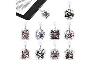 Wxiben Dust Plug Charm for Kindle - 9 Pack Dust Plug Compatible with Type C/USB C Charging Port Pendant Plug Cover for Phone E-Reader Book Lover Gifts Dust Plug Accessories for Women Men