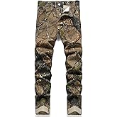 OIIIO Men's Athletic Fit Jeans Denim Pants