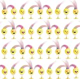 THE TWIDDLERS 36 Emoji Jump Up Toys Party Favourites 6cm Multicolour Hair