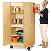 Jonti-Craft 5946JC Hideaway Storage Mobile Cabinet, Beige Large
