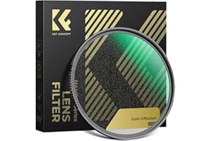 K&F CONCEPT 77mm Gold Diffusion Filter 1/4 - Gold Mist Effect for Portrait, 28-Layer Nano Coated AGC Glass, Vintage Cinematic