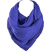 Marte&Joven Thick Warm Women Infinity Scarf White Fashion Knit Winter Circle Loop Scarves