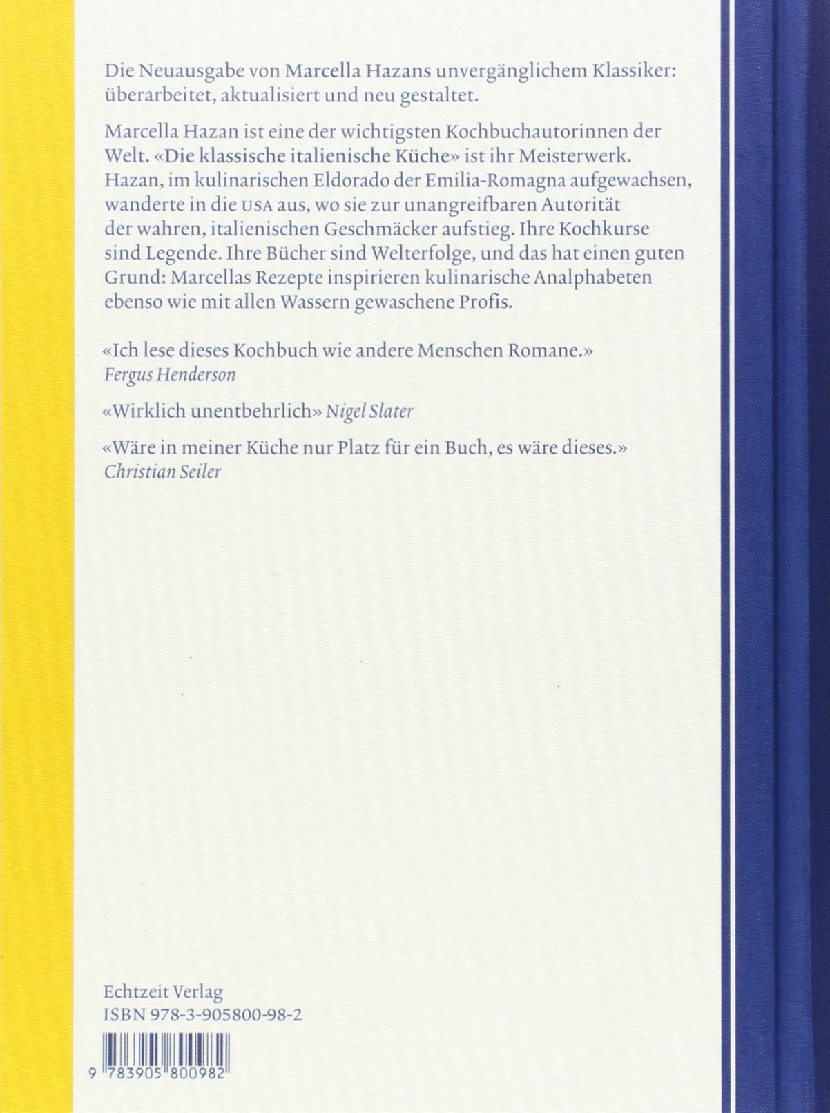 Amazon Fr Die Klassische Italienische Kuche Hazan Marcella Livres