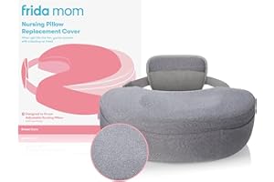 Frida Mom Nursing Pillow Cover, Easy-to-Clean Replacement Cover, Soft Fabric, Machine Washable, Gray