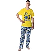 Intimo Despicable Me Mens' Minions 1 In A Minion Raglan Sleep Pajama Set