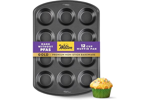 Wilton 2105-6789 Perfect Results Nonstick 12-Cup Muffin Pan