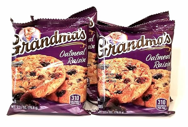 GRANDMA’S COOKIES OATMEAL RAISIN FLAVORED 4 PACKS 2 PER PACK