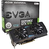 EVGA GeForce GTX 970 4GB FTW GAMING ACX 2.0, 26% Cooler and 36% Quieter Cooling Graphics Card 04G-P4-2978-KR
