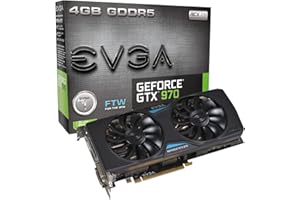 EVGA GeForce GTX 970 4GB FTW Gaming ACX 2.0, 26% Cooler and 36% Quieter Cooling Graphics Card 04G-P4-2978-KR