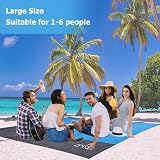 ZFYQ Beach Blanket 200x210cm Waterproof Portable Picnic Mat with Stakes view 6