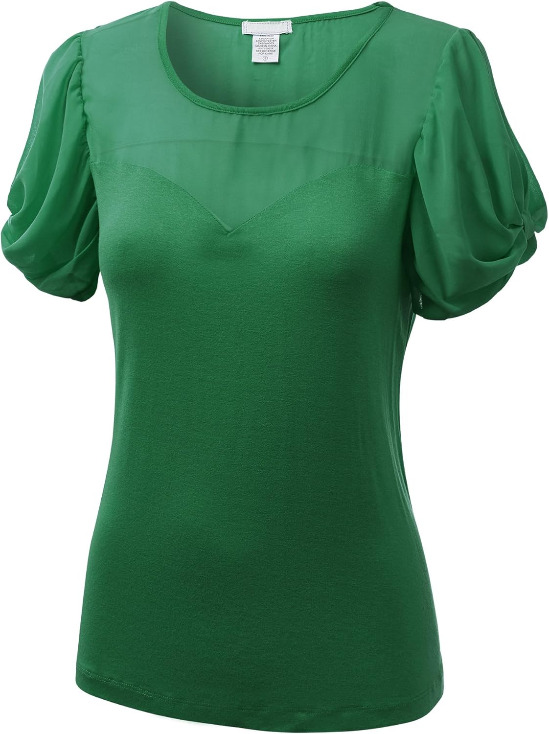 WT1227 Womens Lady Day Tee Top L Emerald_Green at Amazon Women’s