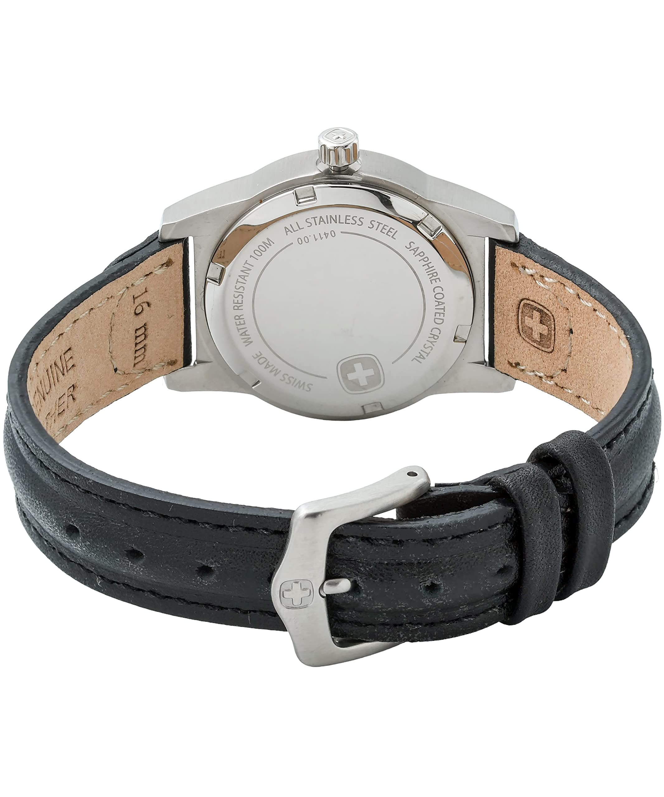 Victorinox Swiss Military Women's Field Classic Small White Dial Black Leather Band Watch 01.0411.309