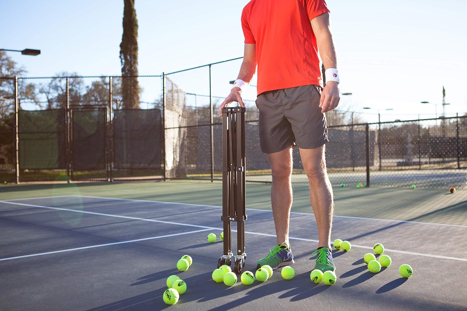 Gamma Sports EZ Travel Cart Pro Ball Hopper 150 : Tennis Ball Hoppers : Sports & Outdoors