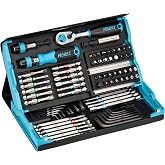 HAZET Smartcase Bit Set 2200SC-31 I 73-Piece Set, Drive: Hexagon 6.3 (1/4 Inch), Maximum Number of Tools in Minimum Space for Best Overview I Foldable Tool Set