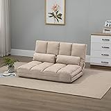 HOMCOM Convertible Floor Sofa Chair, Folding Couch