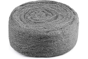 MOTROCE Steel Wool for Mice Control, 15.5 Ft Steel Wool, Gap Blocker,Fill Fabric Fine Wire Wool Gap Filter for Holes Holes, Wall Cracks, Pipeline, Siding,Vents, Garden, House, Garage(5.46oz)