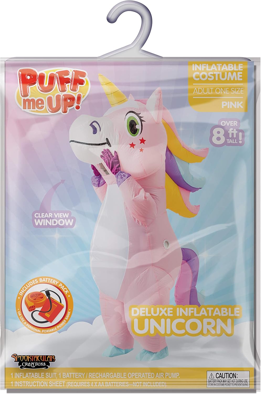 Spooktacular Creations Full Body Unicorn Inflatable Costume Adult (Pink): Clothing
