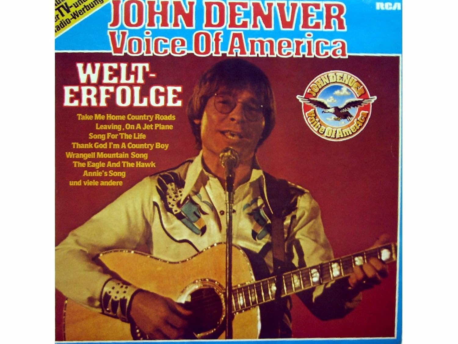 John Denver Voice Of America Welt Erfolge Vinyl Lp Record