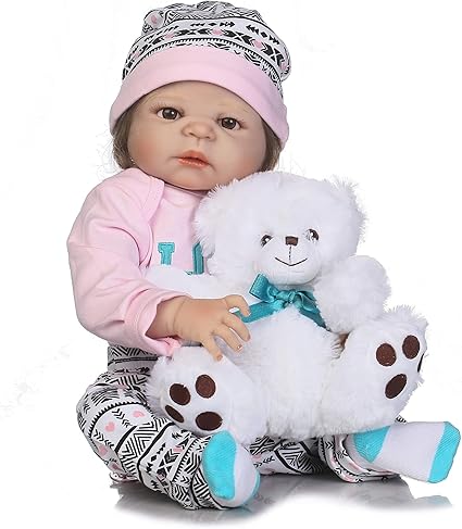 22 Pouces Plein En Plastique Love Vetements Poupee Reborn Baby Handmade Realiste Nouveau Ne Bebe Enfants Cadeau Pour 3 Ans Jeu Maison Jeu Pink Amazon Fr Sports Et Loisirs