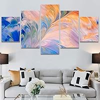 SIGNWIN 5 Panel Canvas Wall Art Modern Art Abstract Fluids for Home Decorations Ready to Hang - 60