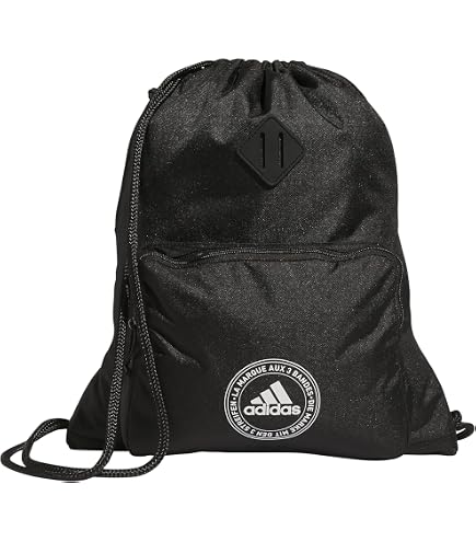 adidas Alliance Sackpack – Drawstring Backpack for Sports, Small Gym Bag, Jersey Onix Grey/Rose Gold/2, OSFA