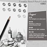 Surcotto 12 Pencils Sketching Set 4H-14B with Eraser Sharpener Iron Box view 3