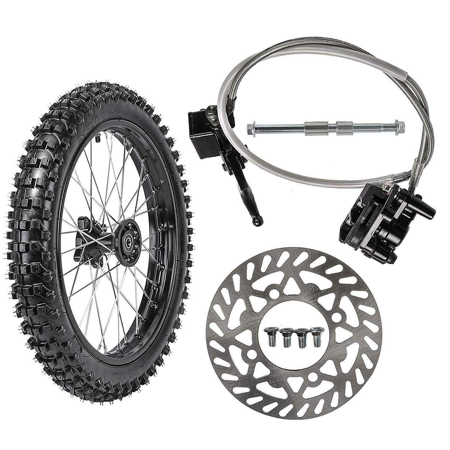Amazon Com Front Wheel Rim Axle 70 100 17 Tire 17 Disc Rotor Brake Cylinder Pit Bike Industrial Scientific