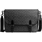 COACH Hitch Messenger Bag in Signature Canvas, Charcoal