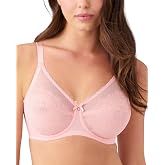 Wacoal Women's Retro Chic Underwire Bra, 855186 | Unlined, Underwire, Full Coverage, Lifts Bustline