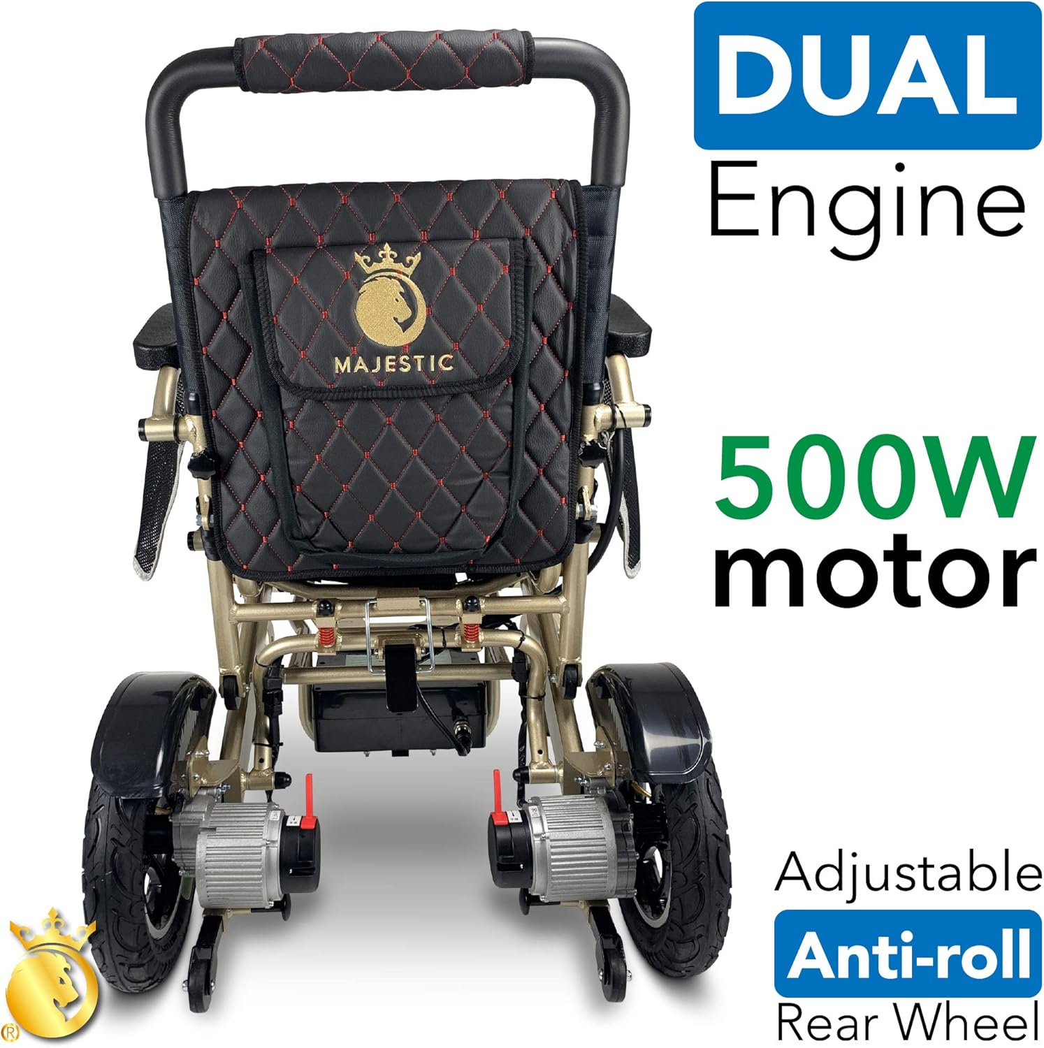 2021 New Folding Ultra Lightweight Electric Power Wheelchair, Silla de Ruedas Electrica, Airline Approved and Air Travel Allowed, Heavy Duty, Mobility Motorized, Portable Power (19.5" Seat Width): Health & Personal Care