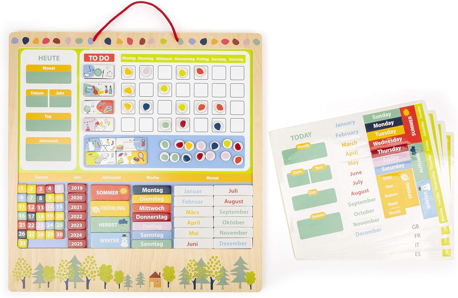Foot Calendrier 2023 Small Foot 11460 Magnetic Weekly Educate Made Of Fsc 100%-Certified Wood, A  Daily Planner For Kids' Learning Toys, Multicolored – Bigamart