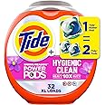 Tide Hygienic Clean Heavy 10x Duty Power PODS Laundry Detergent Pacs Spring Meadow 32 count For Visible and Invisible Dirt