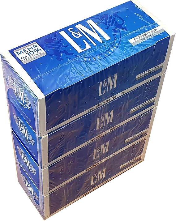 Zigarettenhulsen L M Blue Label Extra 1 000 Stuck Amazon De Kuche Haushalt