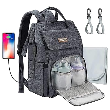 backpack diaper bag with changing pad
